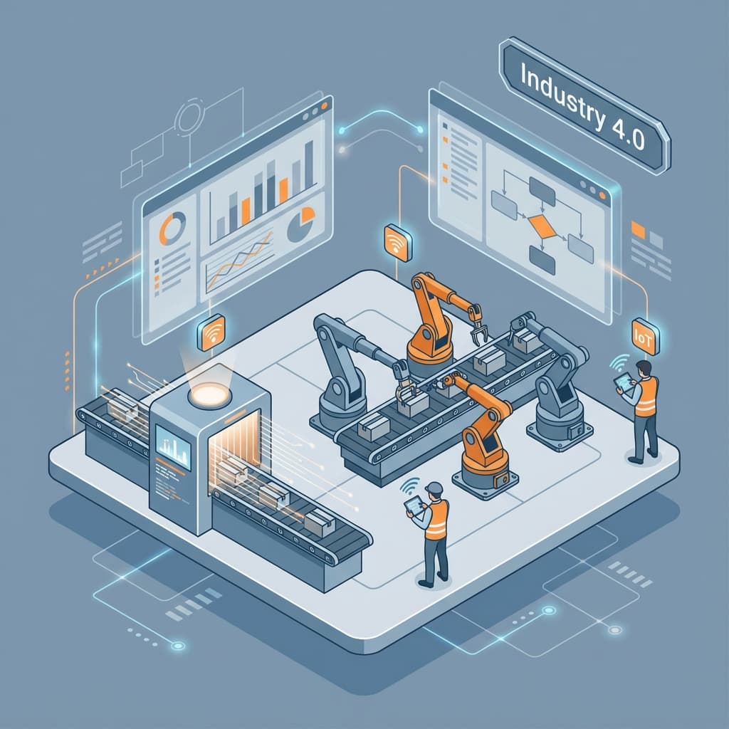 Manufacturing industry illustration